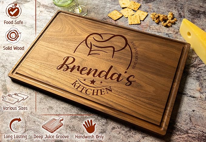 Silveroy Personalized Cutting Board - Unique and Long Lasting Gift Idea For Mother's Day, Anniversary, Birthday, Christmas - Best Custom Gift To Mom, Grandma, Mother-in-Law, Daughter, Wife, and Women