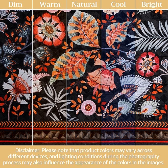 Maison d' Hermine Cloth Napkins Set of 4 100% Cotton Everyday Reusable Square Napkins Cloth Washable Dinner Wedding Restaurant Valentines Day Decorations Spring/Summer (Jacobean Florals, 18" x 18")