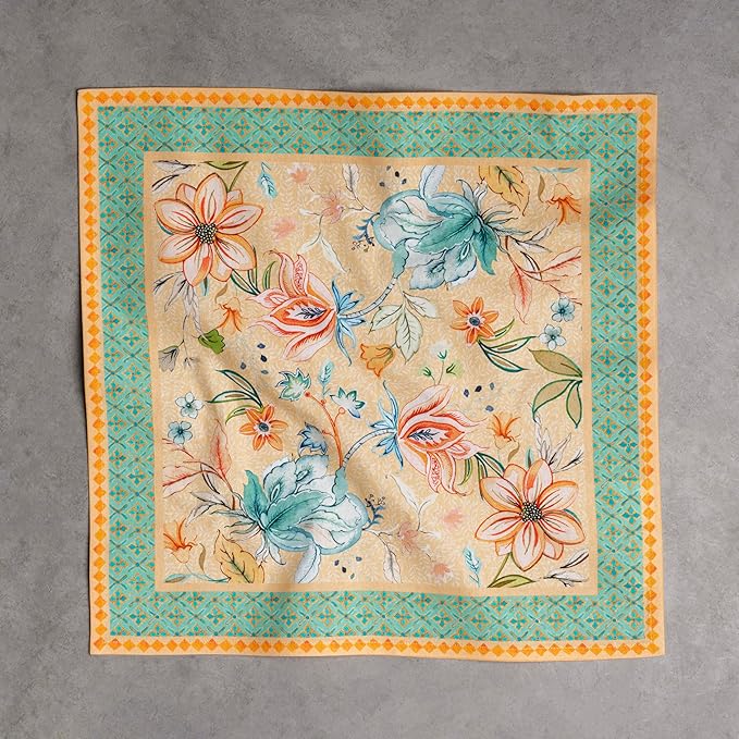 Maison d' Hermine Cloth Napkins Set of 4 100% Cotton Everyday Reusable Square Napkins Cloth Washable Dinner Wedding Restaurant Valentines Day Decorations Spring/Summer (Luxury Loft - Peach, 20" x 20")
