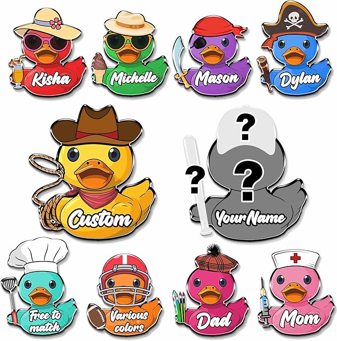 Custom Duck Cruise Door Magnets Fun Duck Cruise Door Decorations Ducky Magnets Stickers Decals Magnetic Reusable Cruiser Ship Magnet for Doors Car Fridge Refrigerator Birthday Kitchen Decor