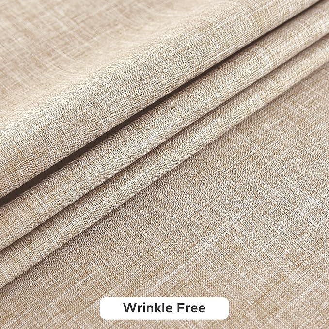 Fitable Square Table Cloth Linen Textured: Water & Stain Resistant Farmhouse Tablecloth, Washable Burlap Table Covers for Kitchen Dining Party(2 Pack, 54x54 Inch, Beige)