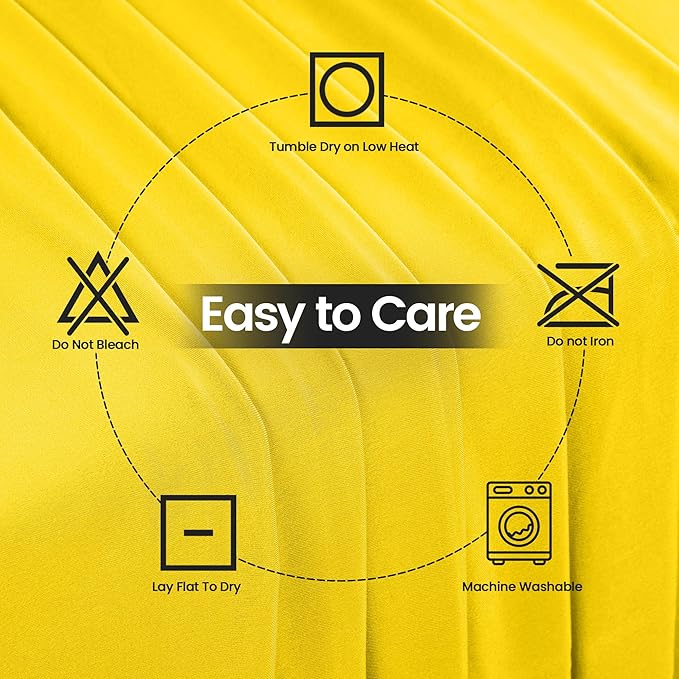 Utopia Kitchen Spandex Tablecloth 1 Pack [6FT, Yellow] Tight, Fitted, Washable and Wrinkle Resistant Stretch Rectangular Patio Table Cover for Event, Wedding, Banquet & Parties [72Lx30Wx30H Inch]