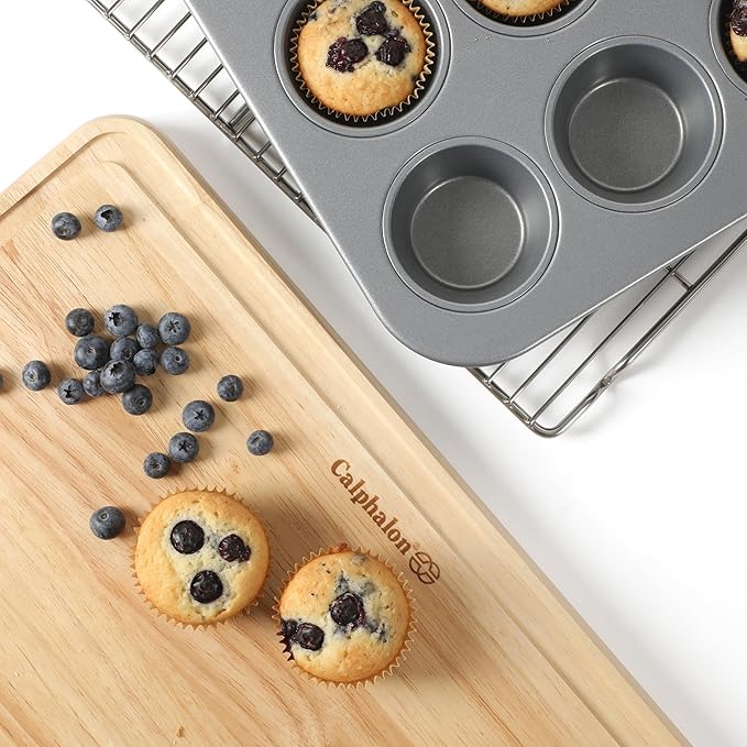 Calphalon Titan Steel Core PFA Free Nonstick 12 Cup Cupcake Muffin Pan