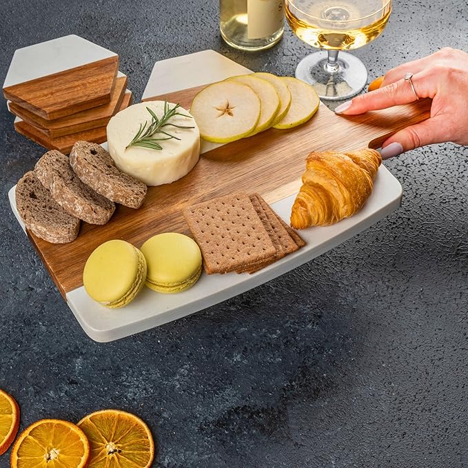 Personalized Charcuterie Board Set - Custom Engraved Bridal Shower, Wedding & Anniversary Present, Perfect for Housewarming, Couples, Friends, Birthday, Mom, Valentines Day Gifts for Her, Women