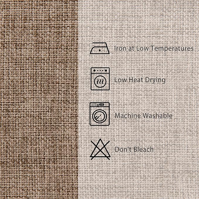Hiasan Faux Linen Square Tablecloth - Wrinkle and Stain Resistant Washable Table Cloth for Kitchen Dining Room Holiday Table Cover for Party Dinner, Khaki, 60 x 60 Inch