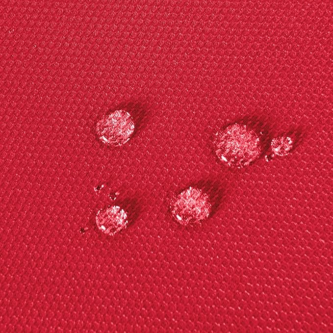 Hiasan Round Textured Tablecloth 60 Inch - Waterproof Spillproof Antiwrinkle Jacquard Table Cloth, Decorative Polyester Table Cover for Kitchen, Outdoor Picnic, Holiday and Parties, Red