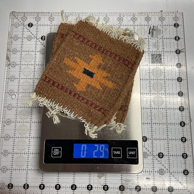 Woven Wool Coaster Set – Handwoven in Oaxaca, Mexico – Set of 4 Assorted Colors and Patterns – Artisan Made