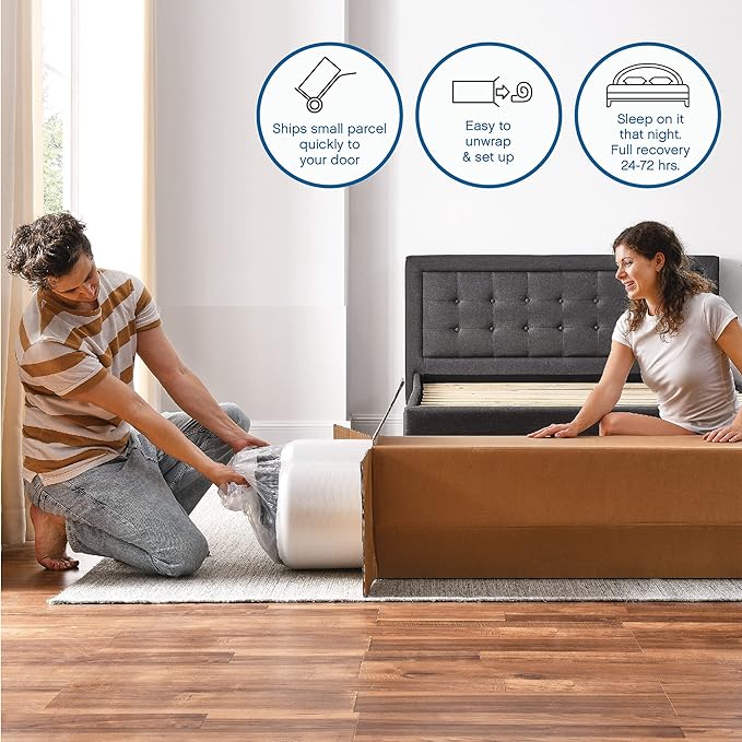 Classic Brands Cool Gel Ventilated Gel Memory Foam 10-Inch Mattress, Full, White