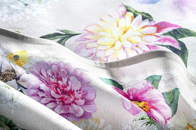 Maison d' Hermine Cloth Napkins Set of 4 100% Cotton Everyday Reusable Square Napkins Cloth Washable Dinner Party Wedding Restaurant Valentines Day Decorations Spring/Summer (Pivoine, 20" x 20")