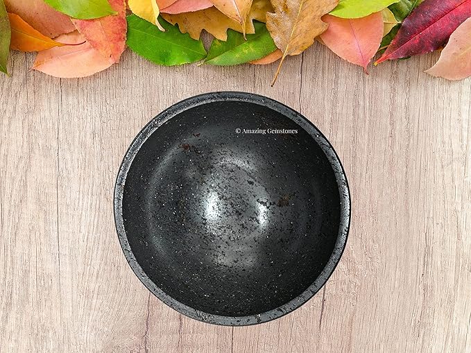 Hematite Crystal Bowl - 2 Inch Decorative Bowls for Room and Home Decor - Gemstone Healing Crystals for Elegant Display, Positive Energy Balance and Gift
