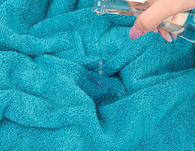 American Soft Linen Oversized Bath Sheet 40x80 Extra Large for Bathroom, 600 GSM 100% Cotton Turkish Jumbo Bathsheet Towels for Adults, Aqua Blue Bath Sheet