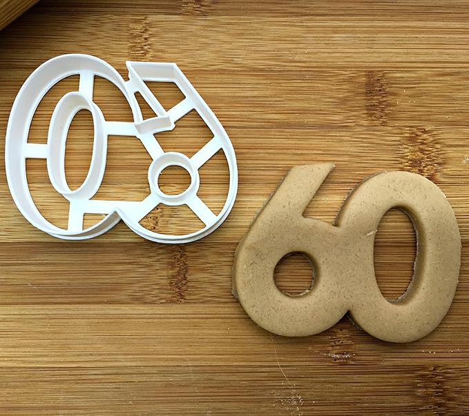 Inc Number 60 Cookie Cutter - Dishwasher Safe (3.5" tall)