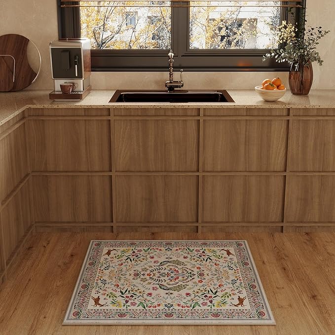 Rugcomf Entryway Rug 2x3 Rug Door Mat Indoor Entrance Washable Rug Small Non-Slip Low Pile Throw Rugs for Entryway, Kitchen, Front Door Indoor Entrance, Entry(Colorful)