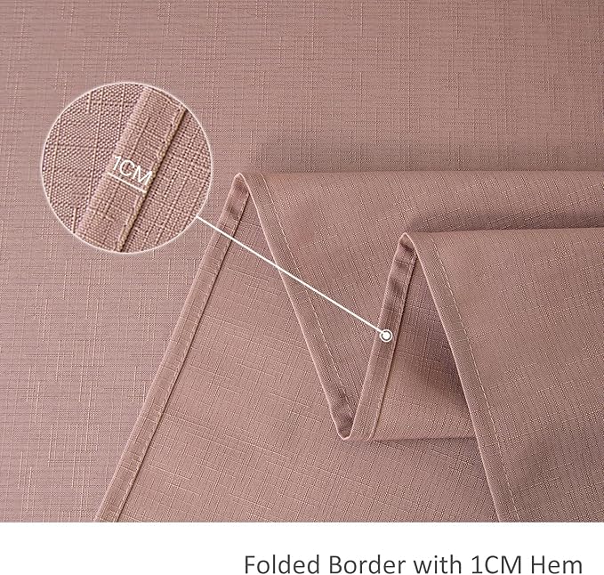 maxmill Slubby Texture Tablecloth Water Resistance Antiwrinkle Spillproof Soft Washable Jacquard Table Cloth for Dining Room, Event Banquet Party Holiday Dinner, Rectangle 60 x 104 Inch, Dusty Pink