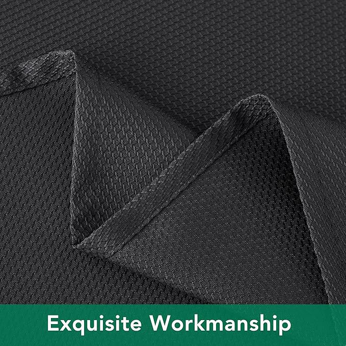 Biscaynebay Textured Fabric Tablecloths 52x70 Rectangular, Black Water Resistant Spill Proof Tablecloths for Dining, Kitchen, Wedding and Parties, Machine Washable