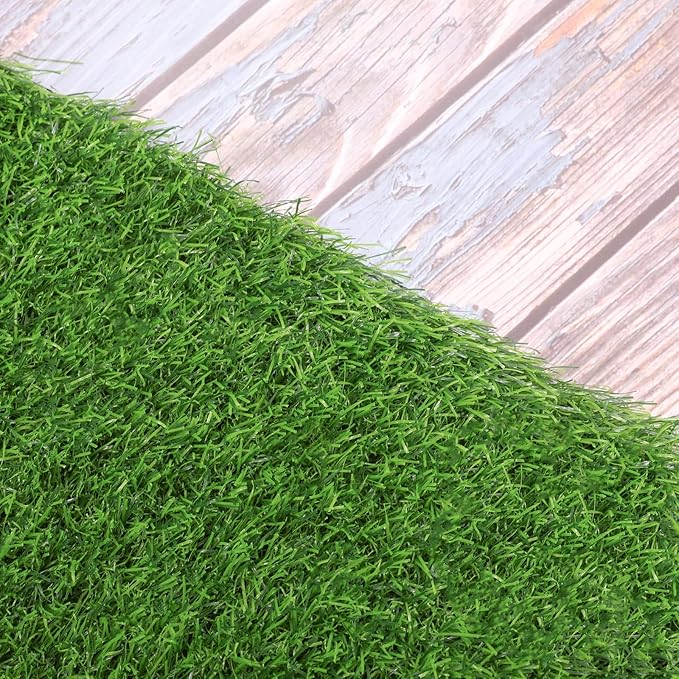 Aneco 12 x 120 Inch Artificial Grass Table Runners Carpet Roll Synthetic Grass Table Runner Grass Tabletop Decoration for Spring Fall Summer Holiday, Baby Shower, Wedding, Birthday, Banquet
