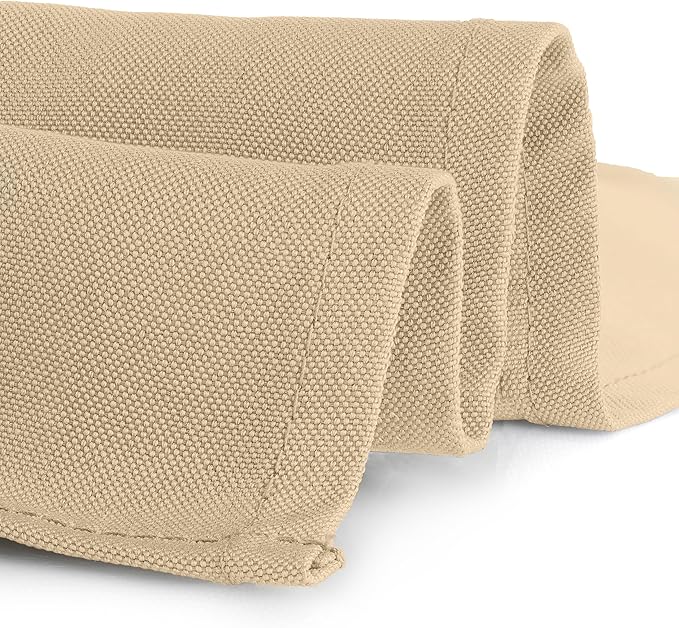 Gee Di Moda Rectangle Tablecloth - 60 x 102 Inch Beige Table Cloth for 6 Foot Rectangle Tables - Heavy Duty Washable Fabric - for Holiday Party, Dinner, Weddings, Baby Shower & Events