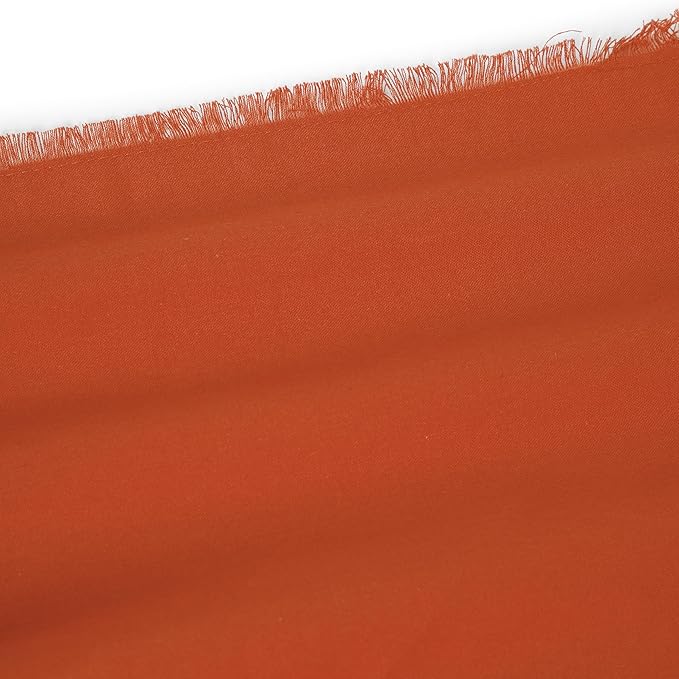 Lightnpro Cotton Napkins Set of 12, Beautiful Handmade Fringe Dinner Cloth Napkins, Washable and Reusable for Dining, Parties, Weddings, Holiday & Everyday Use - 18x18 Inch Rust Color