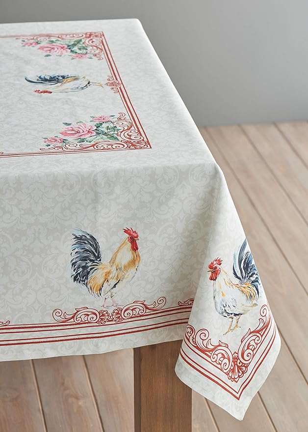 Maison d' Hermine Table Cloth Rectangle Table 100% Cotton 70 x 90 Inches Tablecloth Reusable Decorative for Dining Room Farmhouse Home Valentines Day Decorations Spring Summer - Campagne