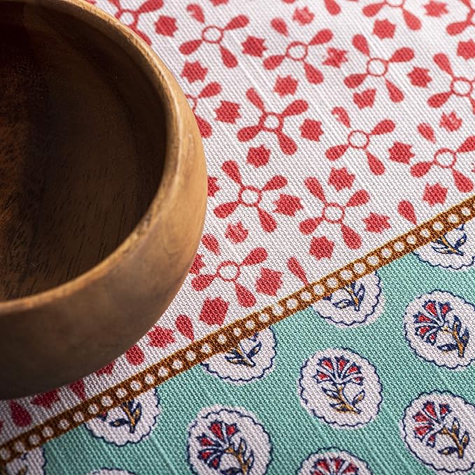 Maison d' Hermine Table Cloth Square Table 100% Cotton 54 x 54 Inches Tablecloth Reusable Decorative for Dining Room Farmhouse Home Valentines Day Decorations Spring Summer - Provence