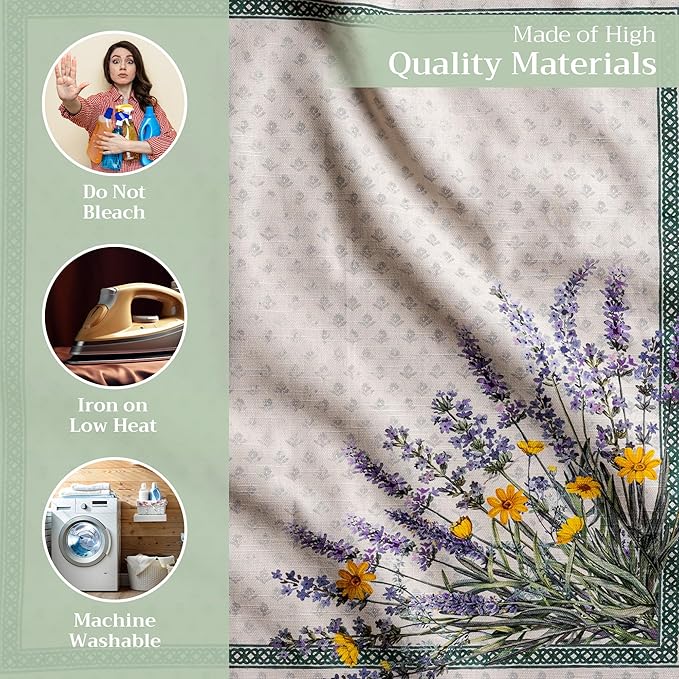 Maison d' Hermine Cloth Napkins Set of 4 100% Cotton Everyday Reusable Square Napkins Cloth Washable Dinner Party Wedding Restaurant Valentines Day Decorations Spring/Summer(Fanny Lavender, 20" x 20")