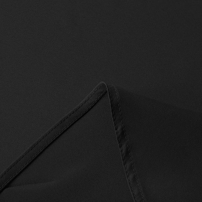 sancua Round Tablecloth - 120 Inch - Water Resistant Spill Proof Washable Polyester Table Cloth Decorative Fabric Table Cover for Dining Tables, Buffet Parties and Camping, Black