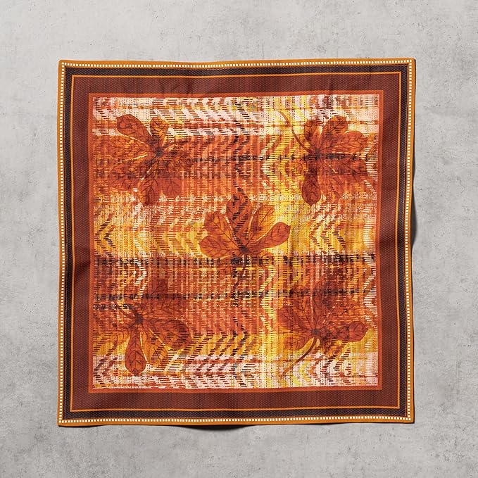 Maison d' Hermine Cloth Napkins Set of 4 100% Cotton for Thanksgiving Christmas Decorations Everyday Reusable Square Fall Napkins Cloth Washable Dinner Party (Thanksgiving Tartan, 20"x20")