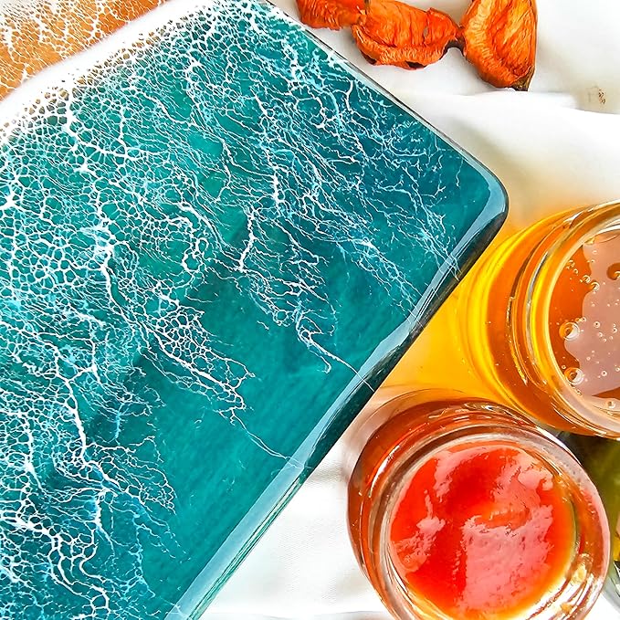 Resin Personalized Charcuterie Board Wedding Gift, Ocean Resin Cutting Board, Beach Charcuterie Board, House Warming Gifts New Home Women, Closing Gifts for Home Buyers, Epoxy Cutting Board