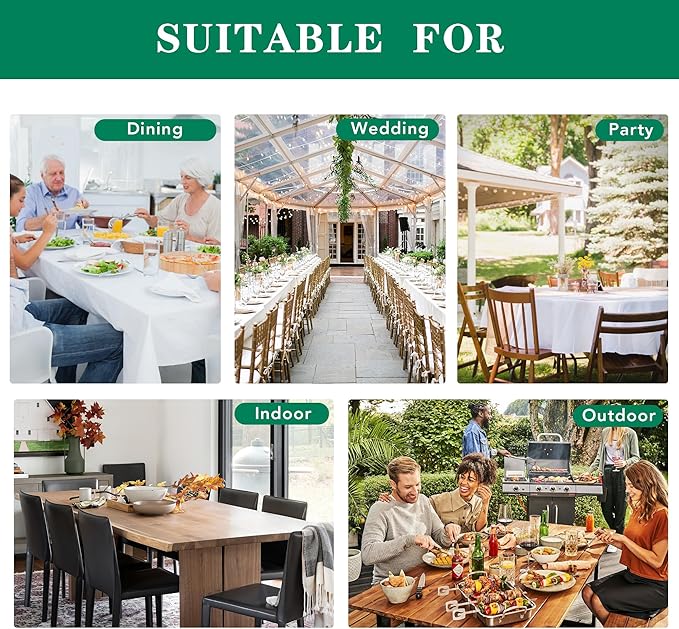 Biscaynebay Textured Fabric Square Tablecloths 70x70 Inches, Black Water Resistant Spill Proof Card Table Cloth Folding Table Cover for Dining, Kitchen, Wedding and Parties, Machine Washable