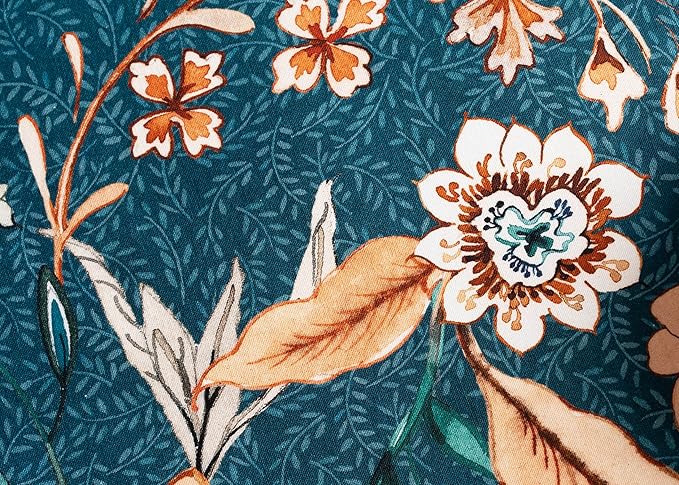 Maison d' Hermine Table Cloth Square Table 100% Cotton 60 x 60 Inches Fall Tablecloth Reusable Everyday Use for Thanksgiving Christmas Decorations Dining Farmhouse Party (Luxury Loft - Dark Teal)