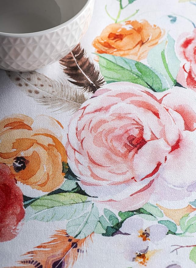 Maison d' Hermine Table Cloth Square Table 100% Cotton 60 x 60 Inches Tablecloth Reusable Decorative for Dining Room Farmhouse Home Valentines Day Decorations Spring Summer - Ibiza - Beige