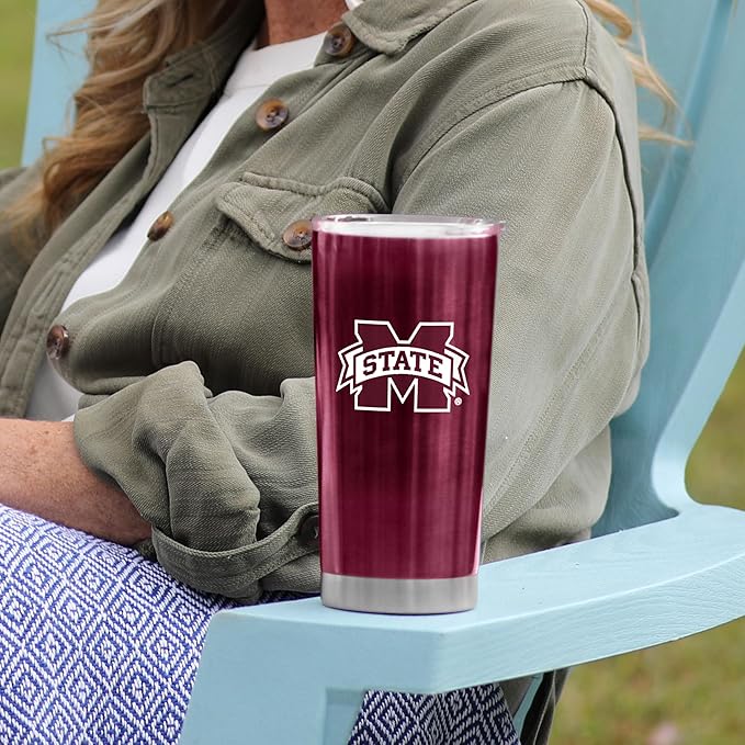 Logo Brands 20 oz Powder Coat Tumbler- Insulated Tumbler with Lid for Water, Iced Tea or Coffee, Smoothie and More