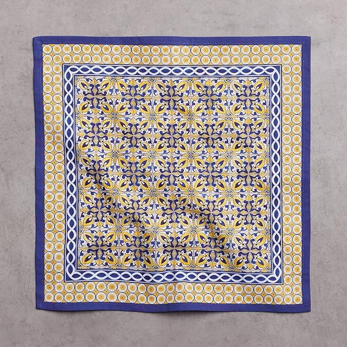 Maison d' Hermine Cloth Napkins Set of 4 100% Cotton Everyday Reusable Square Napkins Cloth Washable Dinner Party Wedding Restaurant Valentines Day Decorations Spring/Summer (Ceramic, 18" x 18")