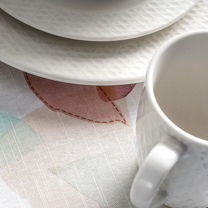 Maison d' Hermine Table Cloth Round Table 100% Cotton 63 Round Inches Tablecloth Reusable Decorative for Dining Room Farmhouse Home Valentines Day Decorations Spring Summer - Summer Picnic