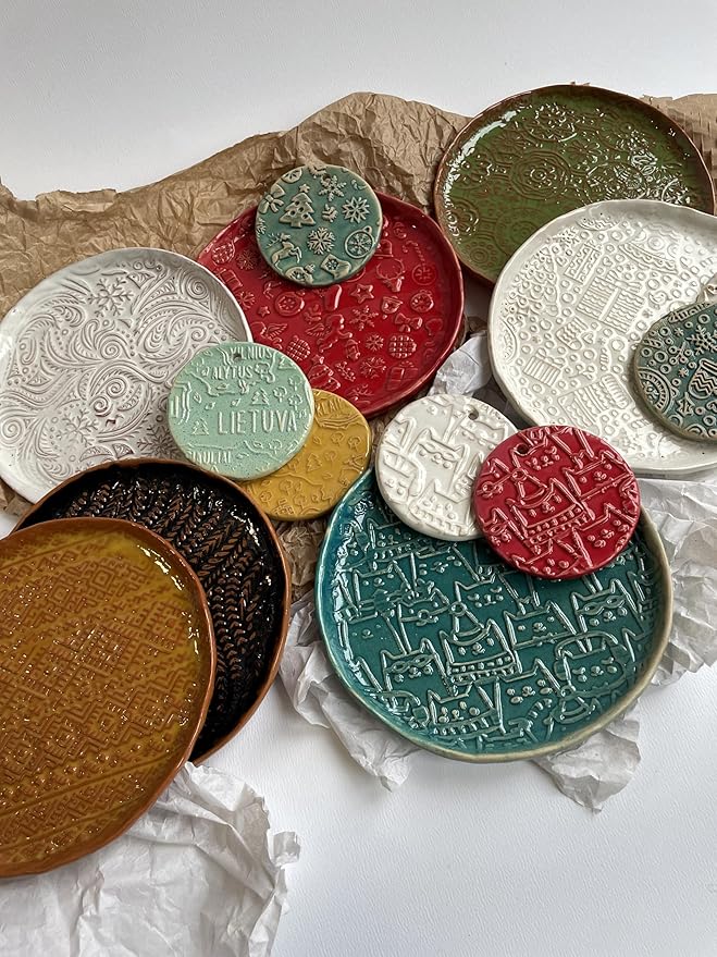 SPRING FLOWERS Embossing Rolling Pin with 16 Different Flowers in Squares. Dough and Clay Roller for Embossed Cookies and Pottery. Cookie and Ceramic Stamp. Baking Gifts for Women by Algis Crafts