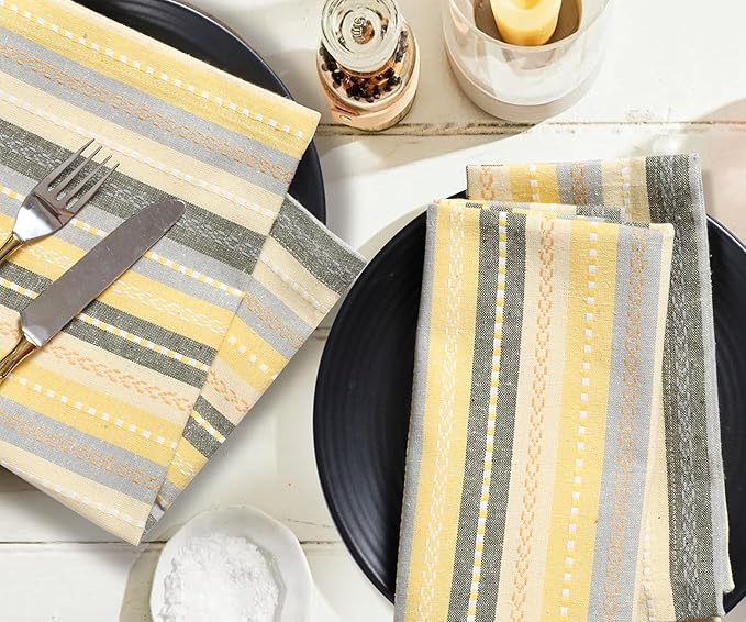 Homidate Cloth Dinner Napkins – Machine Washable Reusable Fabric Napkins for Weddings, Parties & Table Decorations