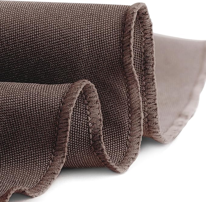Gee Di Moda Round Tablecloth - 70 Inch Chocolate Round Table Cloth for 24 to 48 Inch Round Tables - Heavy Duty Washable Fabric - for Buffet Table, Holiday Party, Dinner, Wedding & Baby Shower