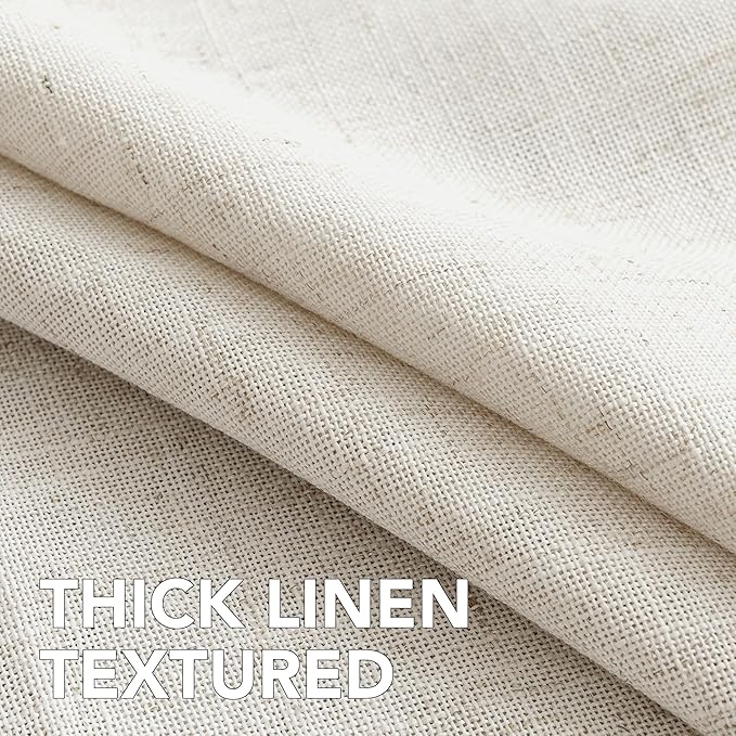 H.VERSAILTEX Linen Table Cloths Rectangle 60 x 104 Inch Premium Tablecloth Spill-Proof Waterproof Table Cover for Dining Buffet Feature Extra Soft and Thick Fabric Wrinkle Free, Natural