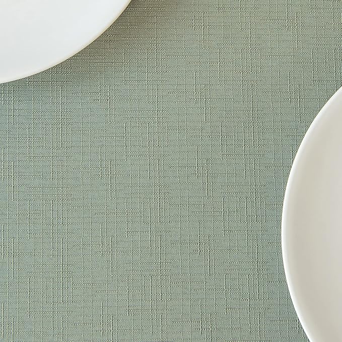 maxmill Square Tablecloth Water Resistance Antiwrinkle Spill Proof Linen Looking Texture Table Cloth, Decorative Fabric Table Cover for Banquet Parties Event Holiday Dinner, 70 x 70 Inch, Sage Green