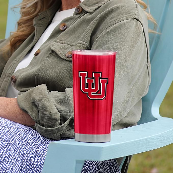 Logo Brands 20 oz Powder Coat Tumbler- Insulated Tumbler with Lid for Water, Iced Tea or Coffee, Smoothie and More