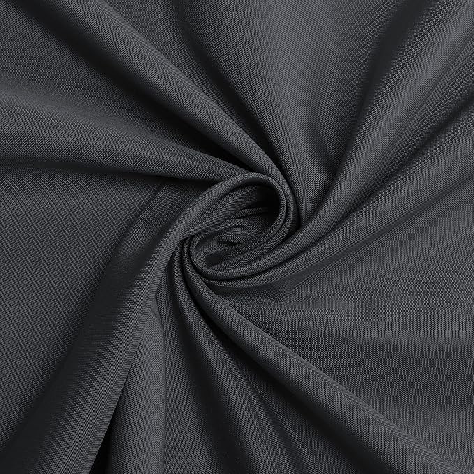 sancua Round Tablecloth - 60 Inch - Water Resistant Spill Proof Washable Polyester Table Cloth Decorative Fabric Table Cover for Dining Tables, Buffet Parties and Camping, Grey