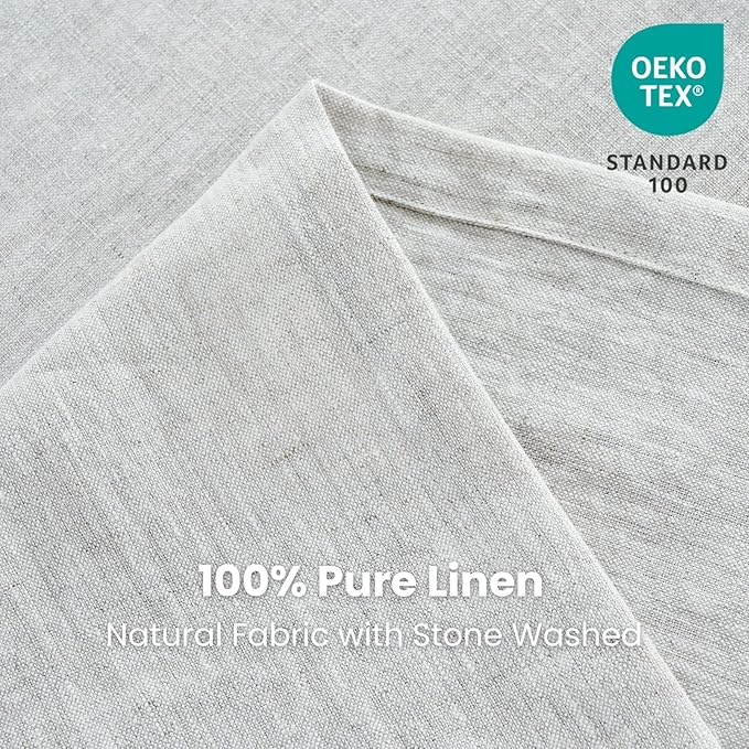 Simple&Opulence Linen Tablecloths for Rectangle Tables 60×104 Inch-Natural, Farmhouse Tablecloth 100% Linen for Banquet, Dinner, Wedding, Reusable Halloween, Thanksgiving, Christmas Tablecloths