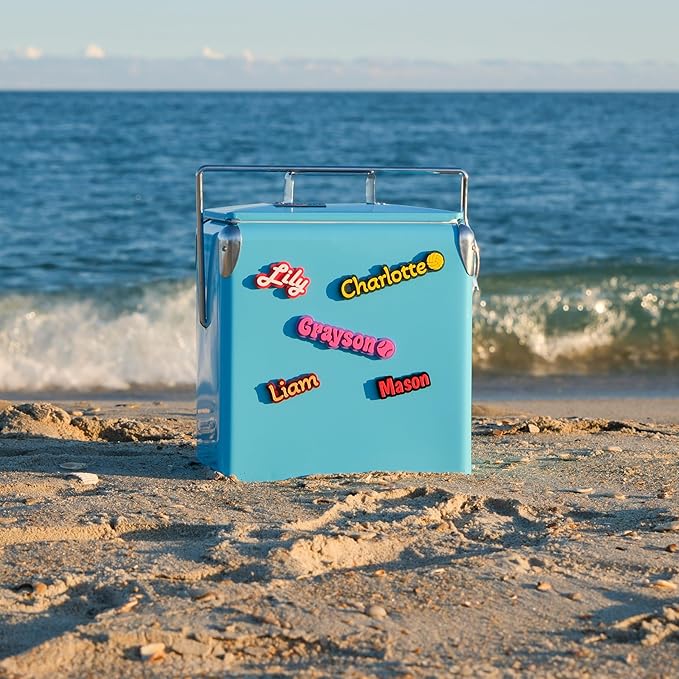 Custom Magnets for Fridge and Locker – 3D Printed Two-Color Name Design with Soccer Icon – Personalized Magnets with Strong Grip & Made of Durable PLA