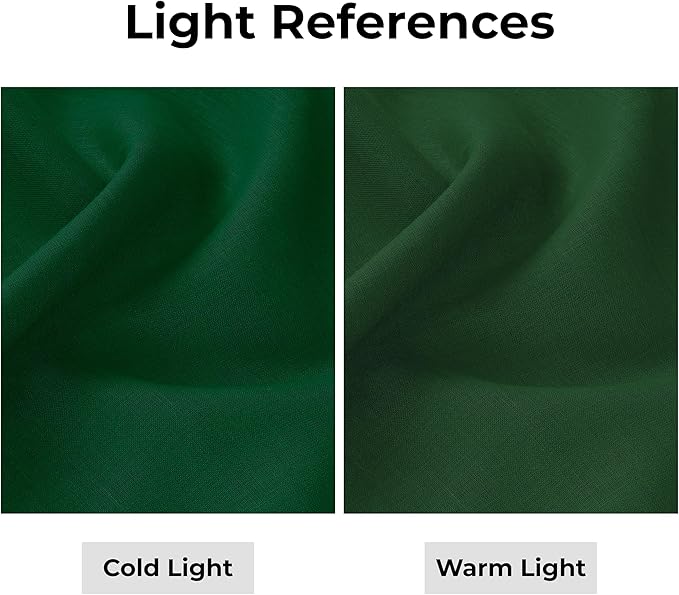 D'Moksha Homes Linen Forest Green Table Runner 120 Inches Long - 100% Pure Linen Dining Table Runner 14 x 120 Inch for St Patricks Day, Easter - Machine Washable