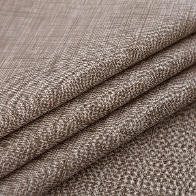 Pioggia Vinyl Tablecloth with Flannel Backing Rectangle Waterproof Oil-Proof Plastic Table Cloth Wipeable PVC Table Cover for Indoor and Outdoor (Linen, 60 x 120 Inch)