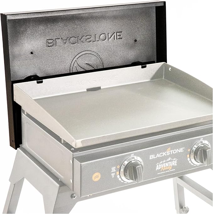 Blackstone 5079 Hard Cover Top Lid with Handle for 22" Griddle - Lightweight & Durable Storage Hood Cover - Powder Coated Steel - Flat Top Griddle Accessories Water Resistant Premium Model, Black