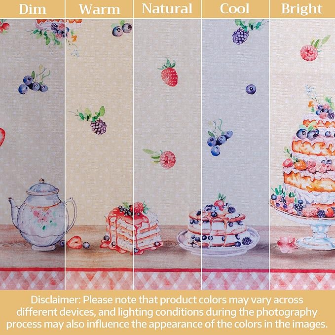 Maison d' Hermine Cloth Napkins Set of 4 100% Cotton Everyday Reusable Square Napkins Cloth Washable Dinner Wedding Restaurant Valentines Day Decorations Spring/Summer (Icing on The Cake, 18" x 18")