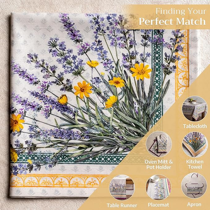 Maison d' Hermine Cloth Napkins Set of 4 100% Cotton Everyday Reusable Square Napkins Cloth Washable Dinner Party Wedding Restaurant Valentines Day Decorations Spring/Summer(Fanny Lavender, 20" x 20")