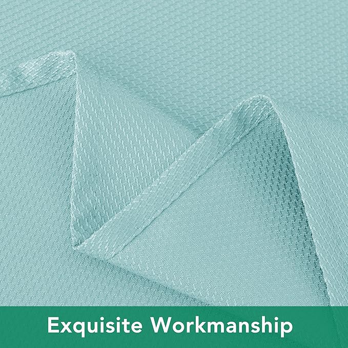 Biscaynebay Square Tablecloth 70x70 Inch-Auqa Blue Card Fabric Table Cover-Folding Table Cloths Linen Water Resistant Washable for Kitchen Dining Picnic Patio Outdoor Party Restaurant Tables