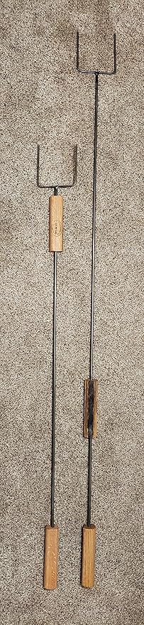 Set of two (2) Extra Long Heavy Duty Hot Dog Marshmallow Roasting Sticks Forks Campfire USA Made